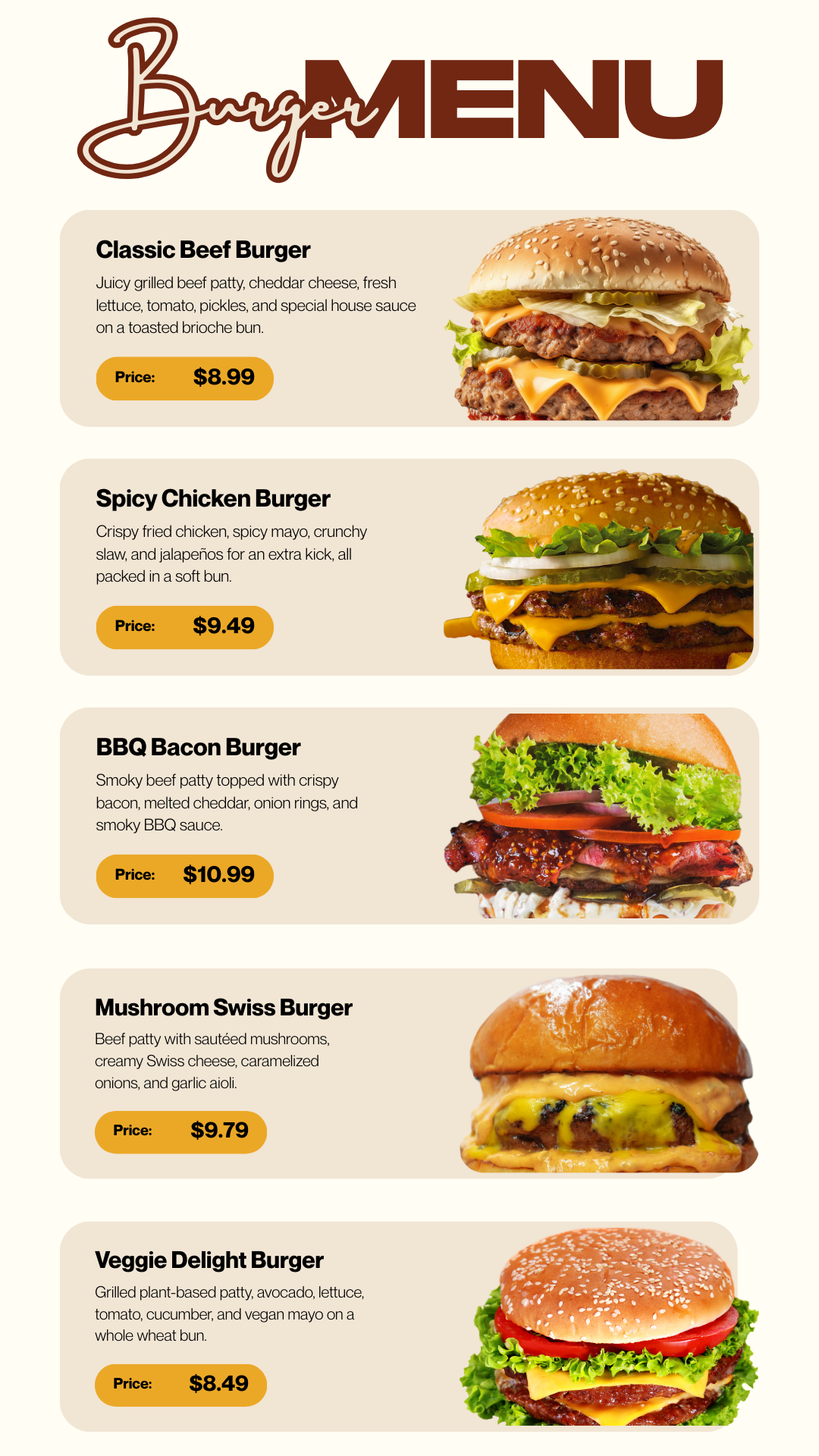 vertical screen Burger_menuboard