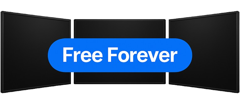 Digital signage TV screens with Free Forever offer