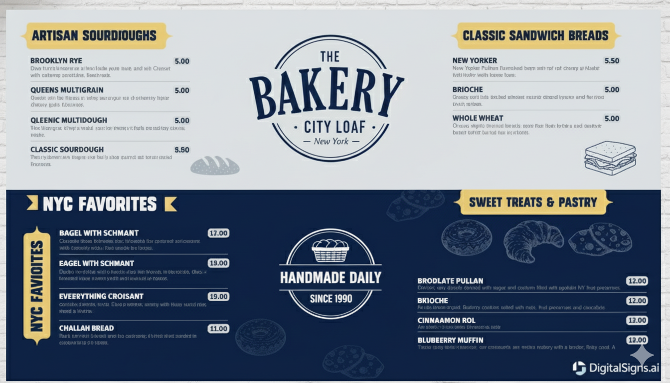Digital menu boards for restaurants in Toronto