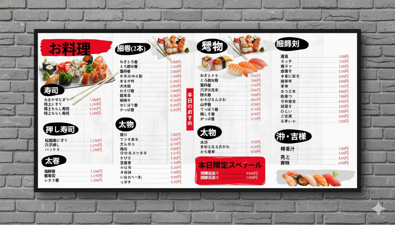 Digital menu boards for restaurants in Hong Kong